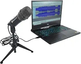 Rockville Z-STREAM Microfone Condensador USB para Computador Youtube Zoom Podcasting Gaming Skype Twitch Streaming Home Studio Gravação Laptop Microfone Desktop com tripé + Para-brisa