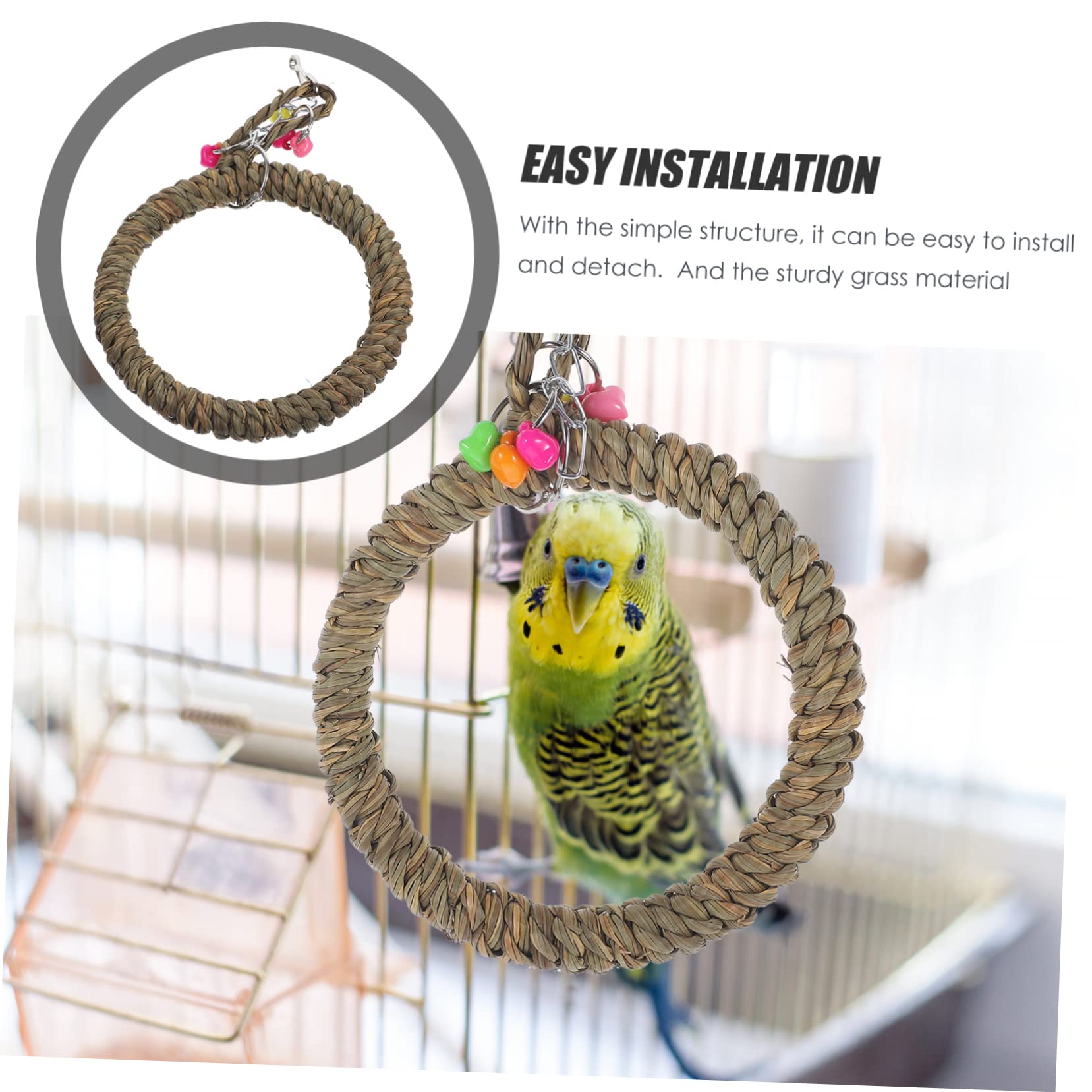 VANZACK 5stücke Vogelschaukel Aus Naturmaterialien Hängespielzeug Für Papageien Und Wellensittiche Kreativer Kletterstand Für Vögel Für Käfige Beschäftigung