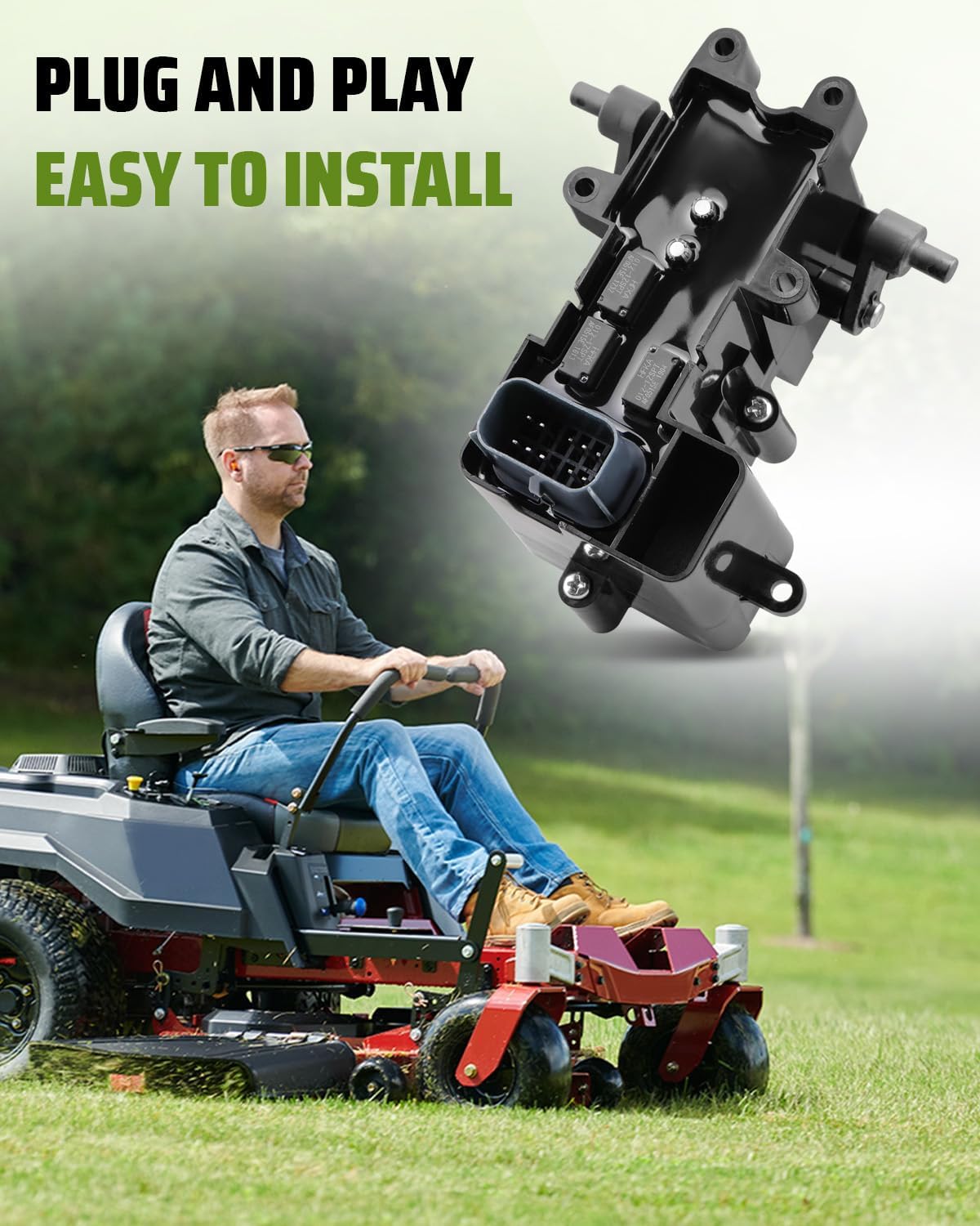 Brake Box ASM Brake Control Module Fit for Toro Lawn Mower E-Series and S-Series Quest, Fit for Toro TimeCutter and EX-Mark Models, Replacement Part 130-6892, 132-0935, 136-4213