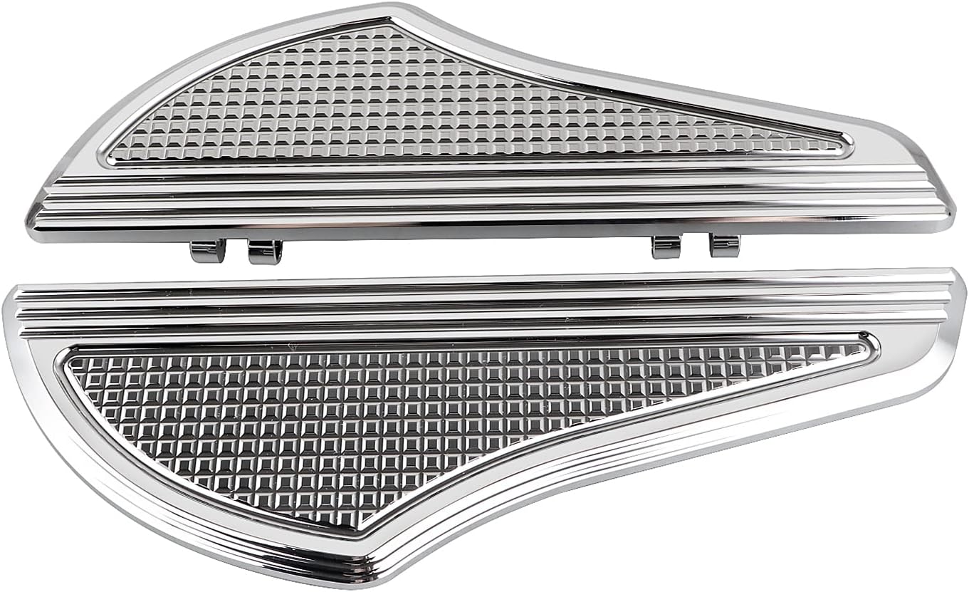 Front& Rear Driver Passenger Stretched Floor Boards Kit Compatible with Harley Touring Road King Tour Street Electra Glide 1993-UP