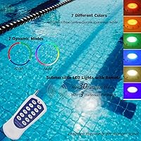 Vista 2 de 11.6Inch Pool Lights for Inground Pool, AC12V 45w Color Changing LED Inground Pool Light with Remote, Underwater Swimming Pool Lights w/ 4.9Feet