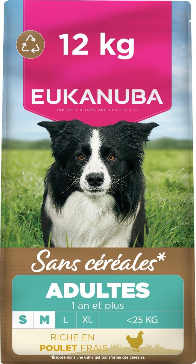 EUKANUBA Chien Adulte Grande Race sans Céréales Poulet 12 kg