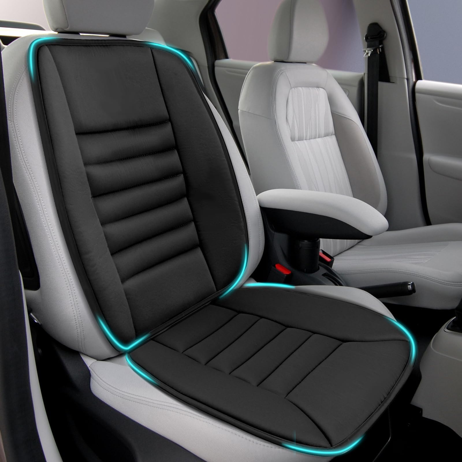 QIZUN 1 Pack Car Seat Cushion for Nissan X-Trail T33 Qashqai J12 Ariya e-Power 2024, Orthopedic Driver Seat Pad with Non-Slip Rubber Bottom Breathable Memory Foam Chair Mat