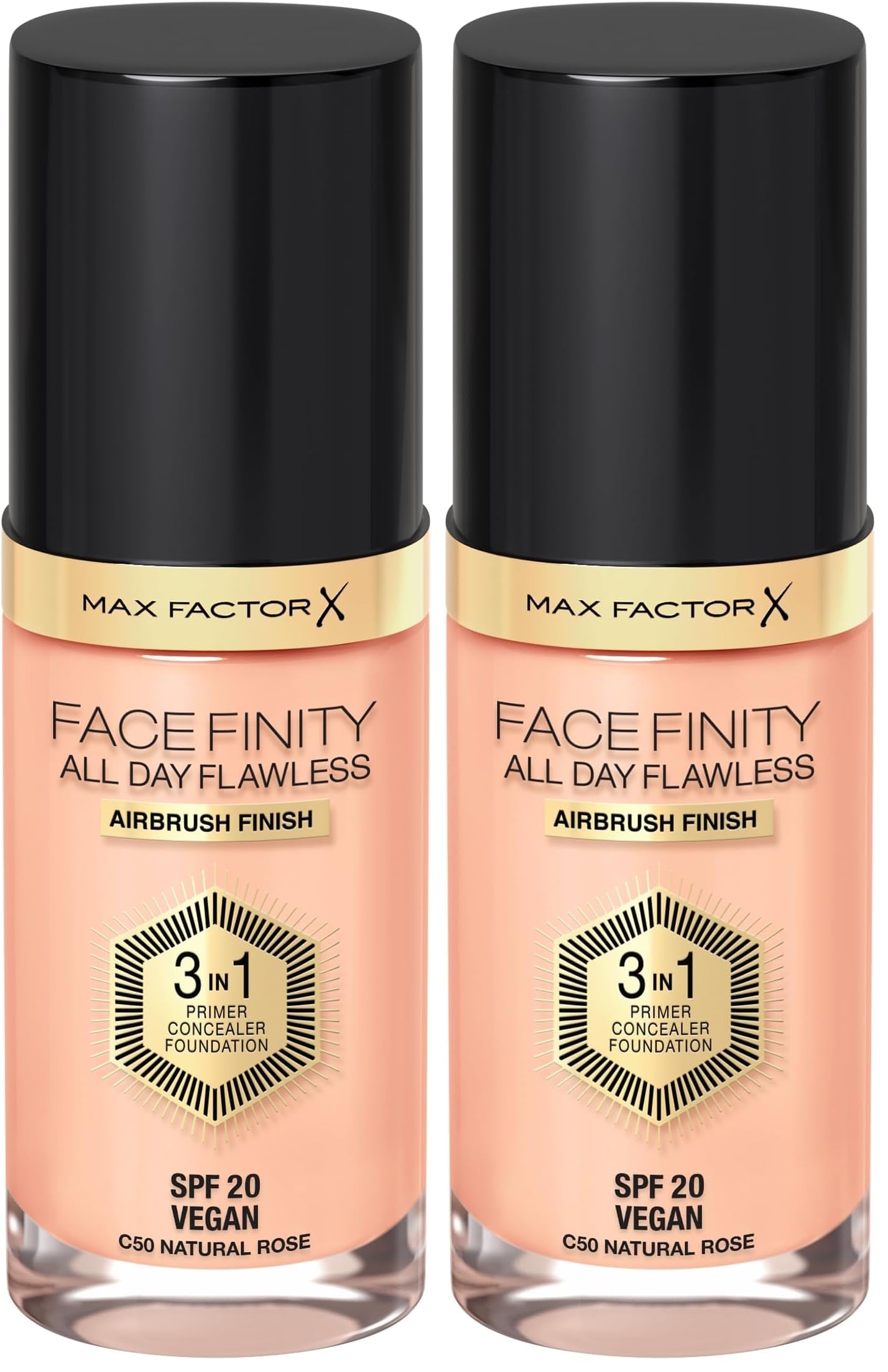 Max Factor - All day flawless 3 in 1 foundation, base de maquillaje, 50 natural — view 58
