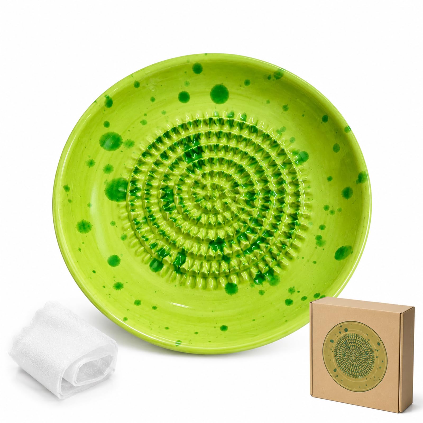 Garlic Grater Plate, Grater Plate, Ceramic Garlic Grater Non Stick Grinding Plate for Ginger Carrots Fruits Kitchen Prep