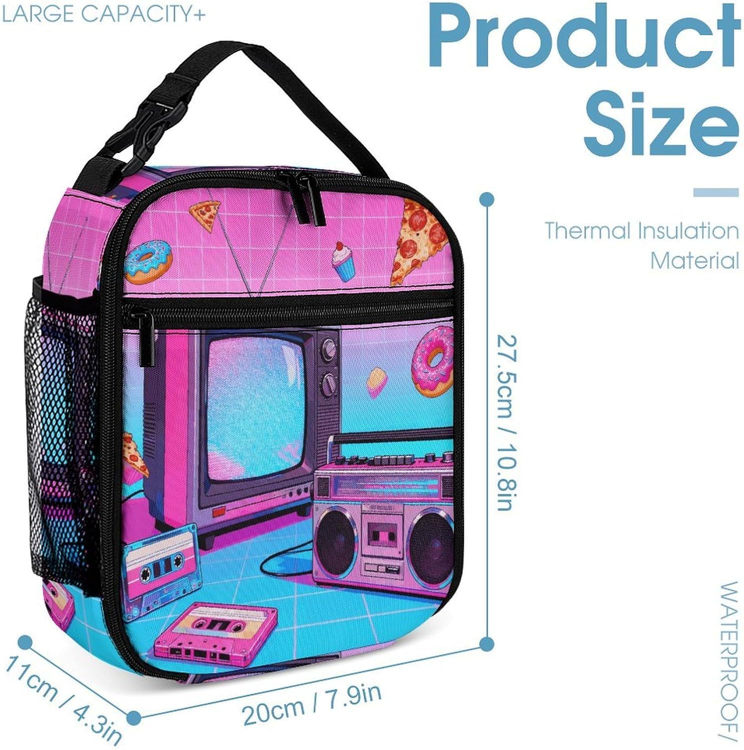 Gadgets Collage Insulated Lunch Bag Reusable for Adult Men Women image 2