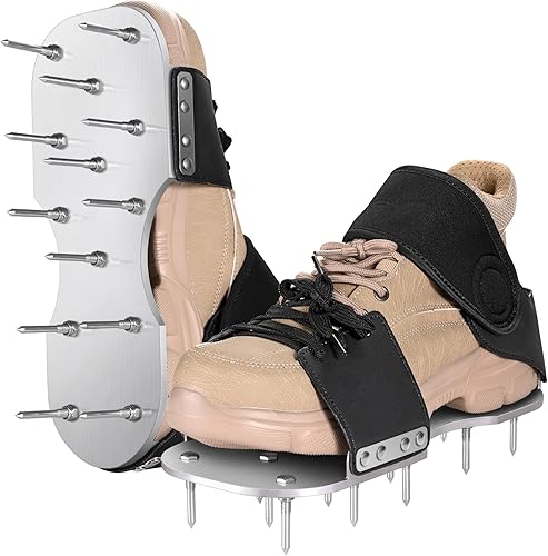 Aireador de césped, zapatos aireadores de césped para césped, zapatos aireadores de césped premontados para césped, aireador de espiga resistente,