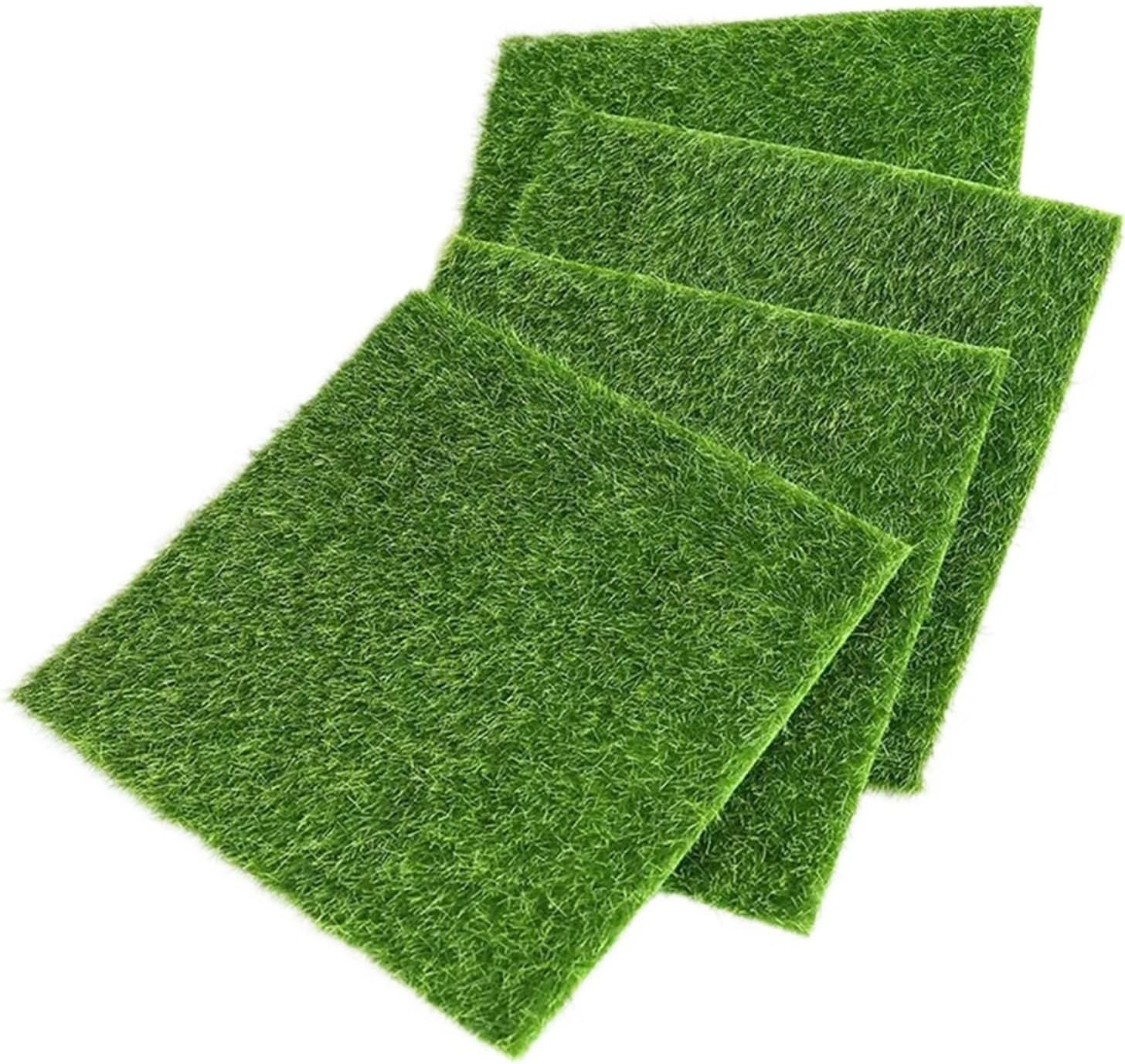 3Pcs Mini Artificial Grass for Fairy Garden, Micro Landscape DIY Craft & Mini Model Design Accessories