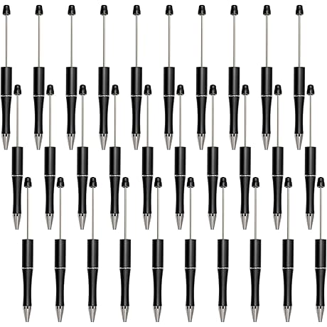 jiebor 30-Pack Black Beadable Pens Bulk