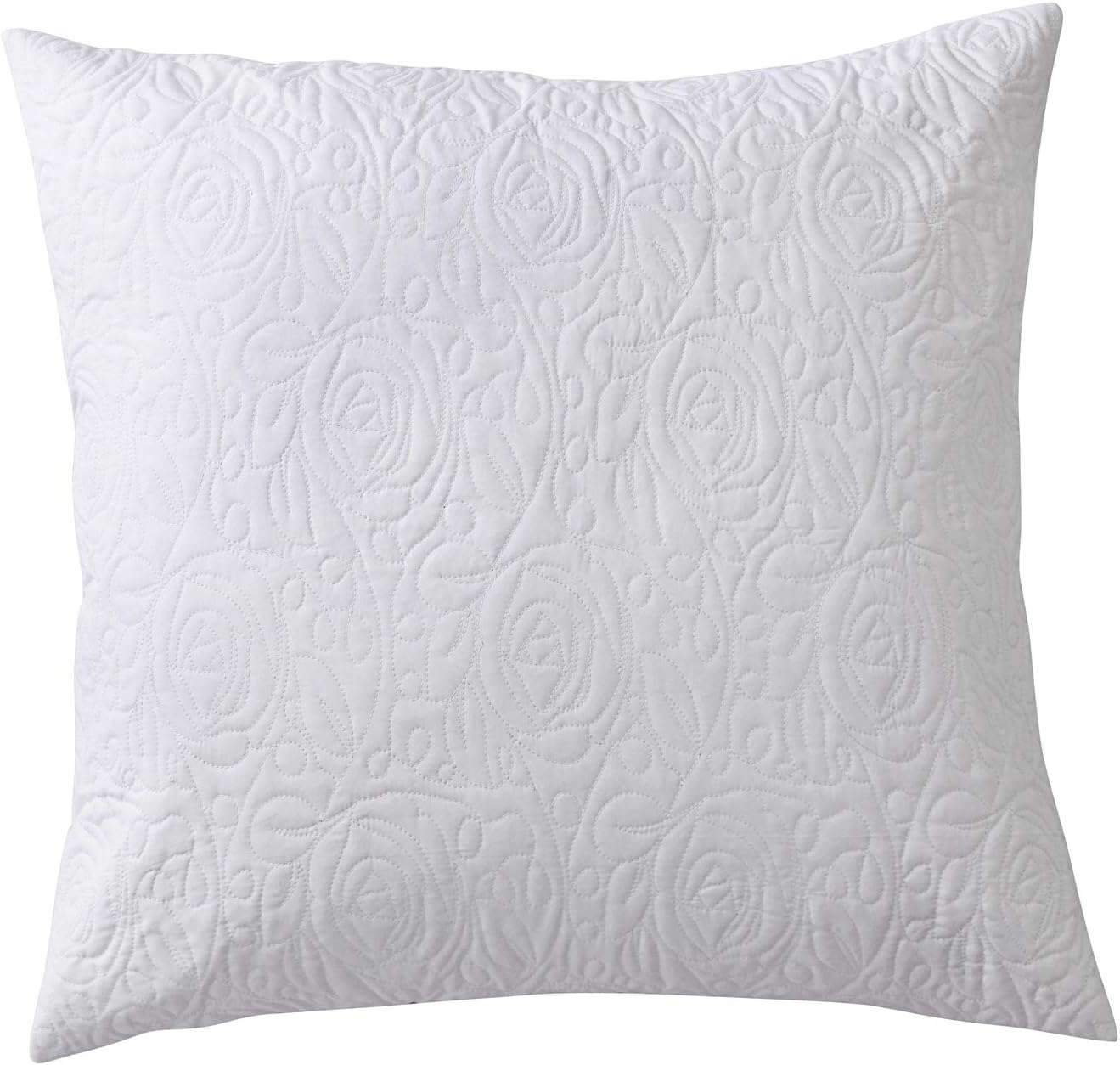 2 Pack Euro Sham Covers Euro sham 26x26 Euro Sham White 26 x 26 inches (White) - Image 6