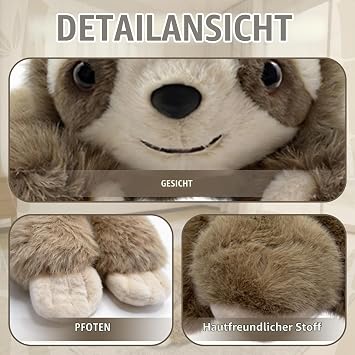 Sloth Weighted Plush Toy Cuddly Toy Cuddly Stuffed Toy for Comfort and Relaxation Soft Plush Cushion for Adults Hug Companion for Anxiety Relief and Sleep Support (65 cm)