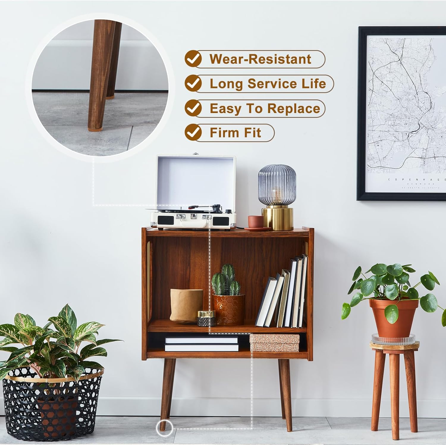 uxcell Round Felt Furniture Pads, 40pcs, 0.6" Dia x 0.12" Thick, Gray, Adhesive Backed, Non-Slip, Anti-Scratch, Chair Leg Protectors for Hardwood, Laminate & Tile Floors