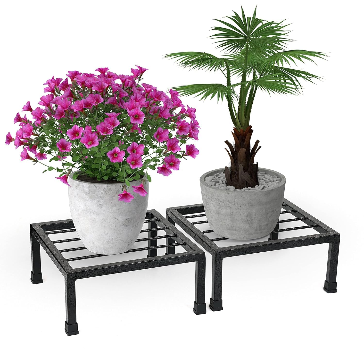 Namani Metal Havey Plant Stand for Balcony, for Outdoor Plants / Indoor Pot Stands plant of Heavy Duty, Rust Free Iron, Indoor Outdoor Plant Stand, Gamla Stand (Black) (Pack of 2) (B0D5M14YK1) Amazon Price History, Amazon Price Tracker