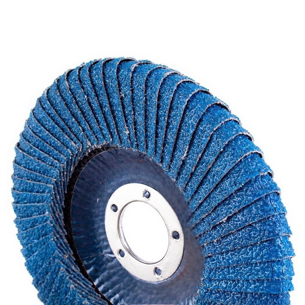 Disco de lijado para amoladora angular 5 discos abrasivos for amoladora angular, grano 60, de láminas profesionales azules 125 mm/5 pulgadas