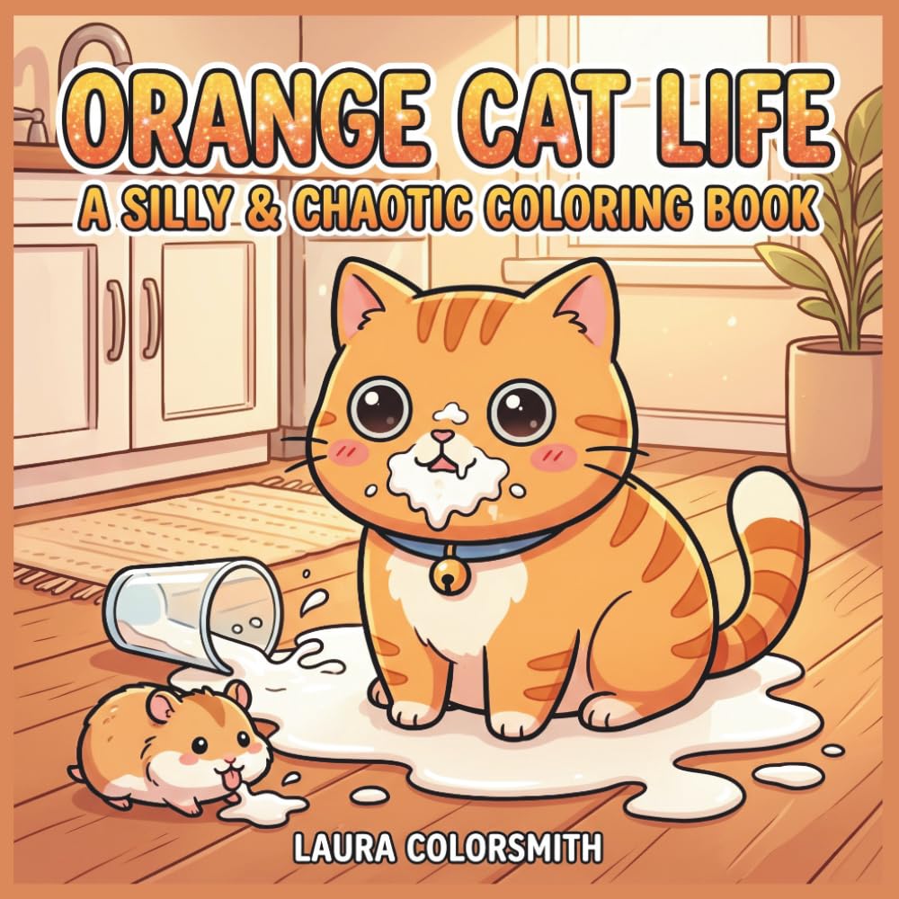 Orange Cat Life - A Silly & Chaotic Coloring Book: Funny Ginger Cats, Zoomies & Daily Mischief – A Fun Coloring Book for Cat Lovers