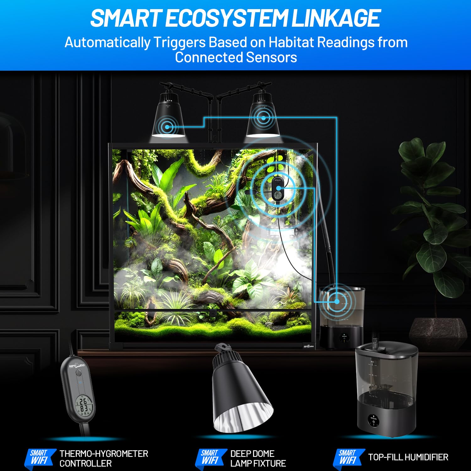 REPTI ZOO Smart WiFi Reptile Fogger 4L