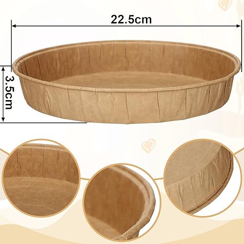 Miniatura 2 de Mifoci 25 moldes de papel para hornear fácilmente papel Kraft, moldes para hornear pan, papel desechable, para microondas, congelador, horno,
