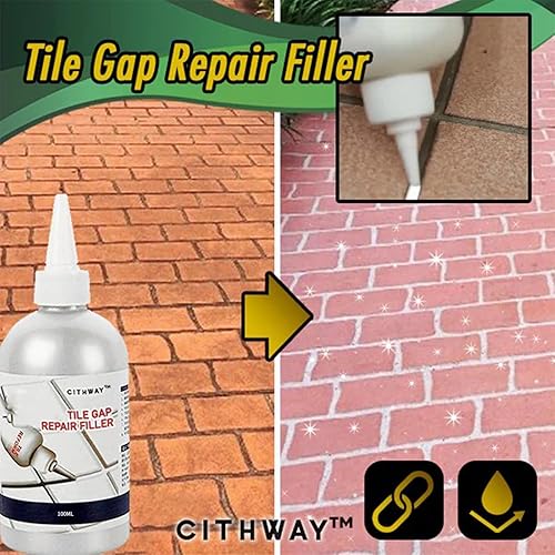 Miniatura 4 de Cithway - Relleno impermeable para reparación de huecos de azulejos, agente de reparación de lechada de azulejos, relleno de reparación de huecos de