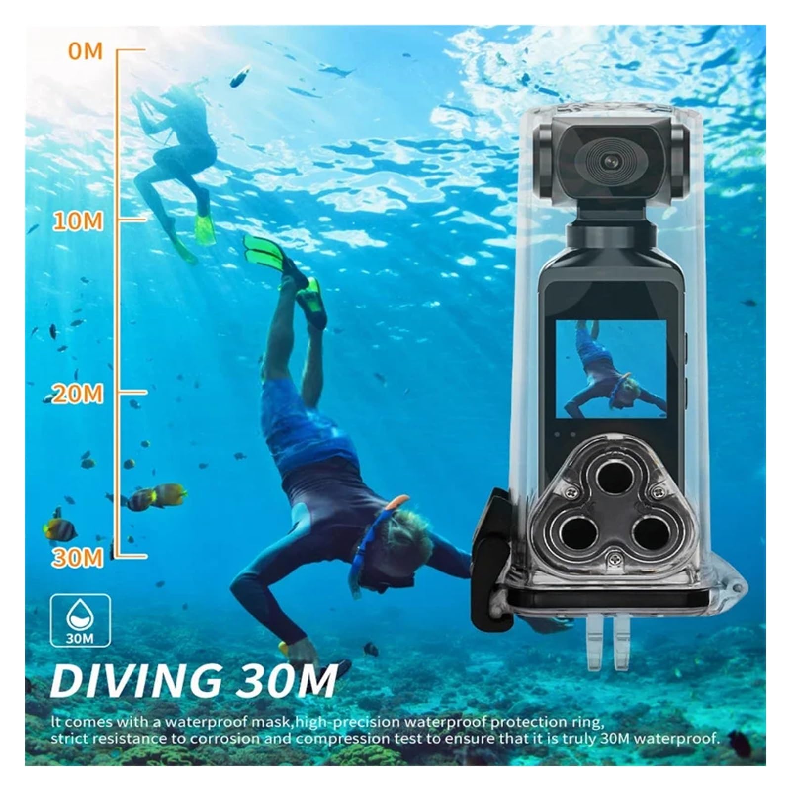 Mini telecamera Wifi 4K HD Videocamera tascabile impermeabile ruotabile a 270 ° Videoregistratore for bicicletta for sport all'aria aperta con microfono