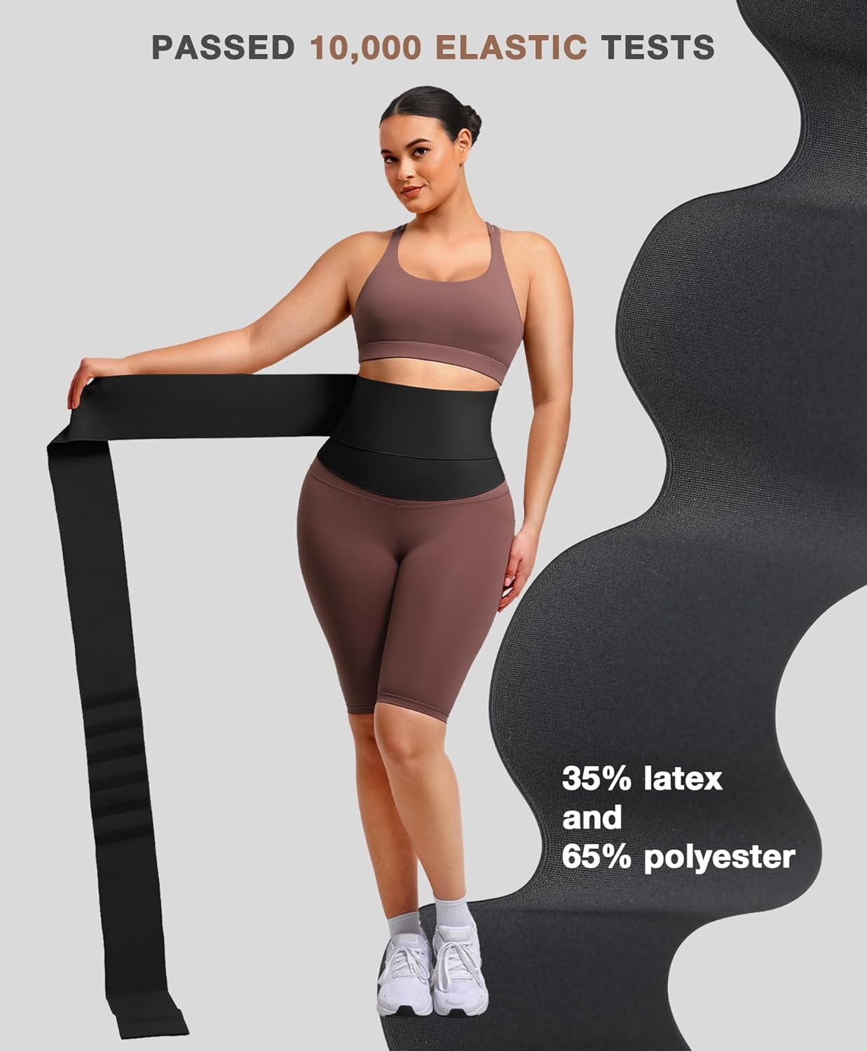 Lover-Beauty Waist Trainer for Women and Men Trimmer Belt Waist Cincher Tummy Wrap Plus Size Waist Trimmer for Gym Sport - Image 3