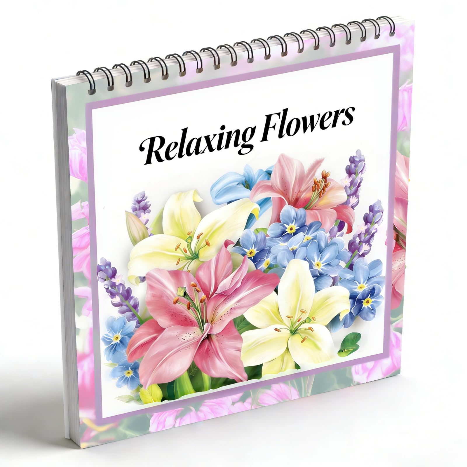 Adult Flower Coloring Book for Women 46 Relaxing Floral Designs Stress Relief Mindfulness Coloring Book Adult Mandala and Flower Coloring Pages Creative Watercolor Workbook