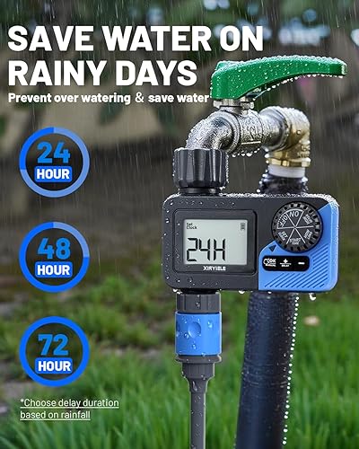 Miniatura 4 de Temporizador inteligente de aspersores, equipo de sistema de riego de manguera inteligente de jardín programable para jardín, riego automático