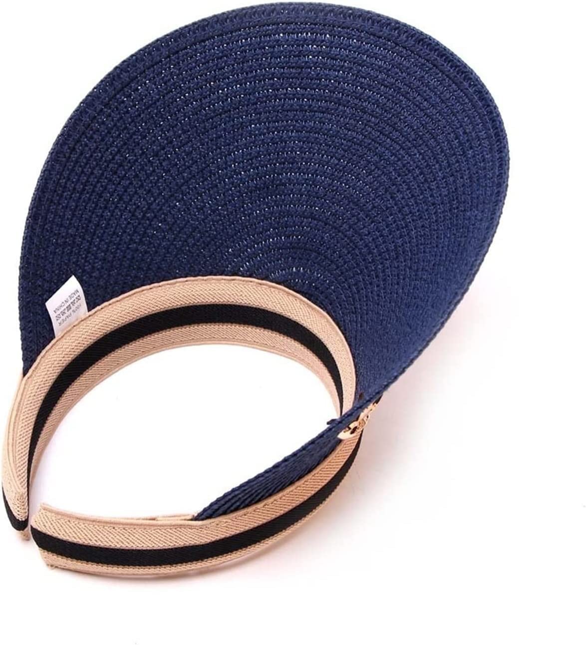 Casquette Visiere Femme, Summer Chapeau De Soleil D'été pour Femme avec Nœud À Large Bord, Plage pour Pliable, Chapeau de Plage