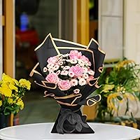Vista 6 de JOYIT 20 hojas de papel de regalo de flores, papel de regalo de ramo de flores para embalaje de manualidades, envoltura de papel de flores