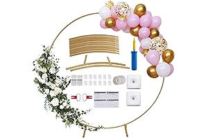 Arco redondo de globos de 6.6 pies para ceremonias de bodas y...