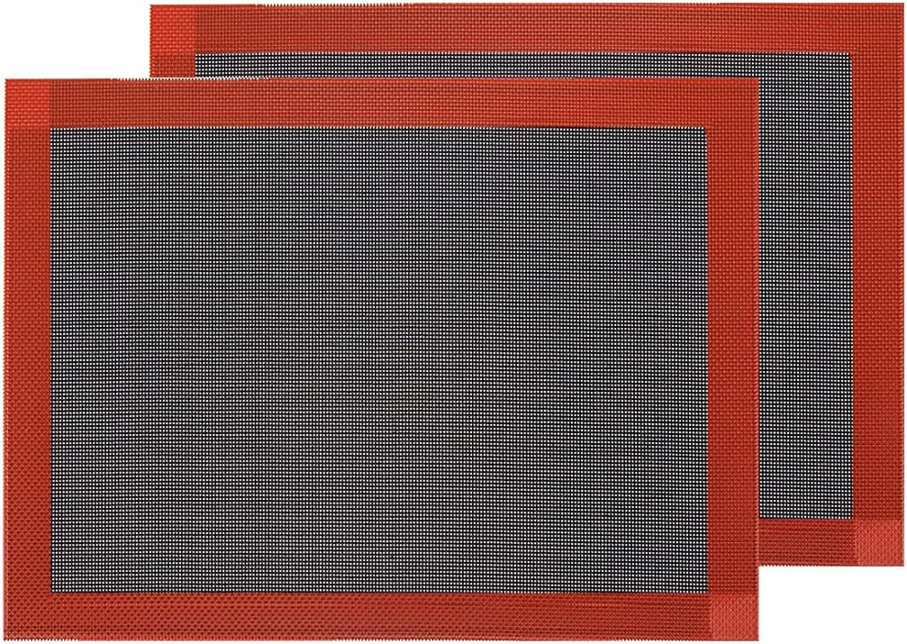 Professional Silicone Bread Baking Mat Non Stick Oven Liner Perforated Steaming Mesh For Half Sheet Size(11-4/5" x 15-3/4")
