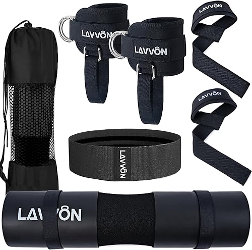 Juego de 7 almohadillas para pesas para empuje de cadera, almohadilla para sentadillas, almohadilla de espuma para levantamiento de pesas,