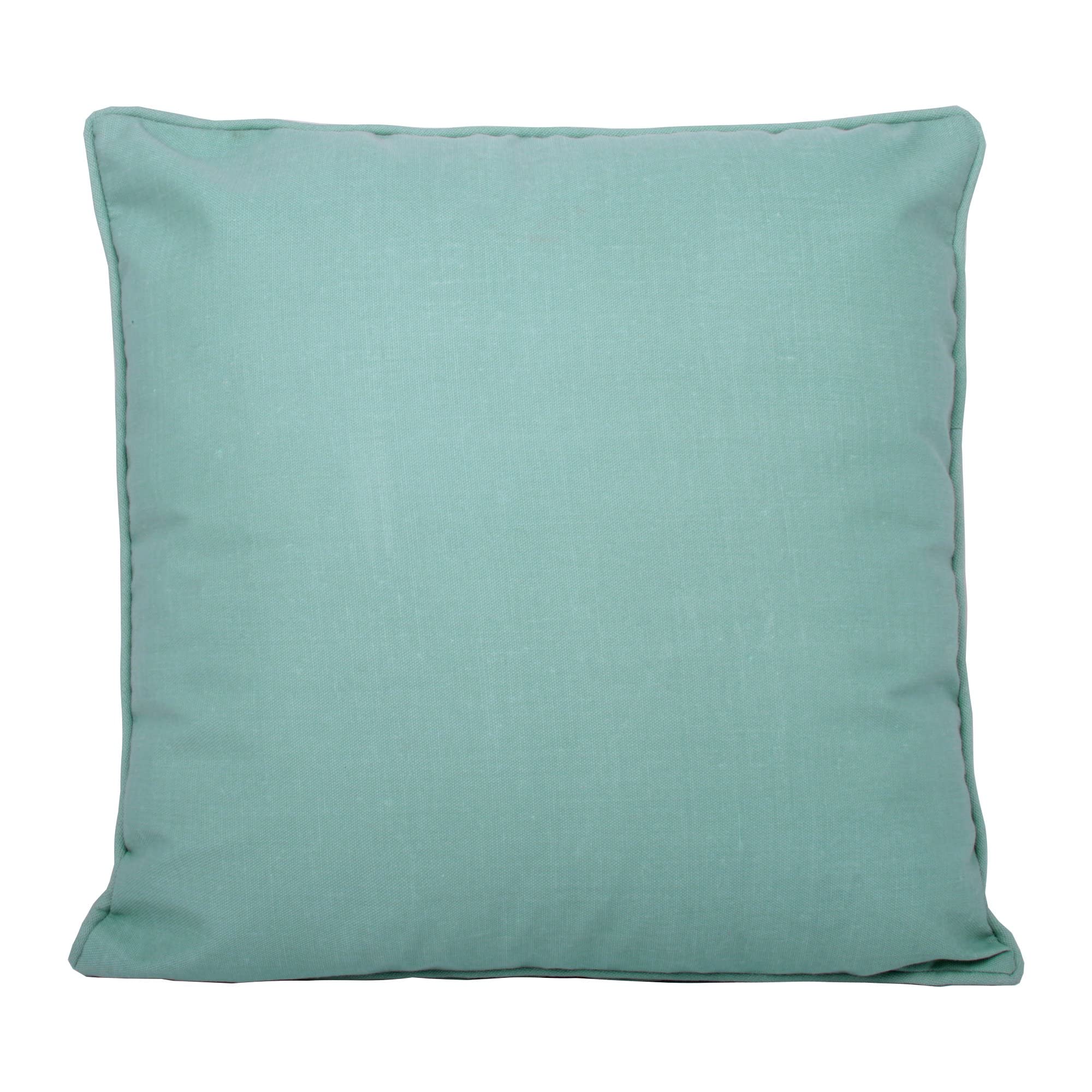Fusion  Green Indoor Outdoor Plain Dye Water Resistant Cushion in Size 43, Sports Direct