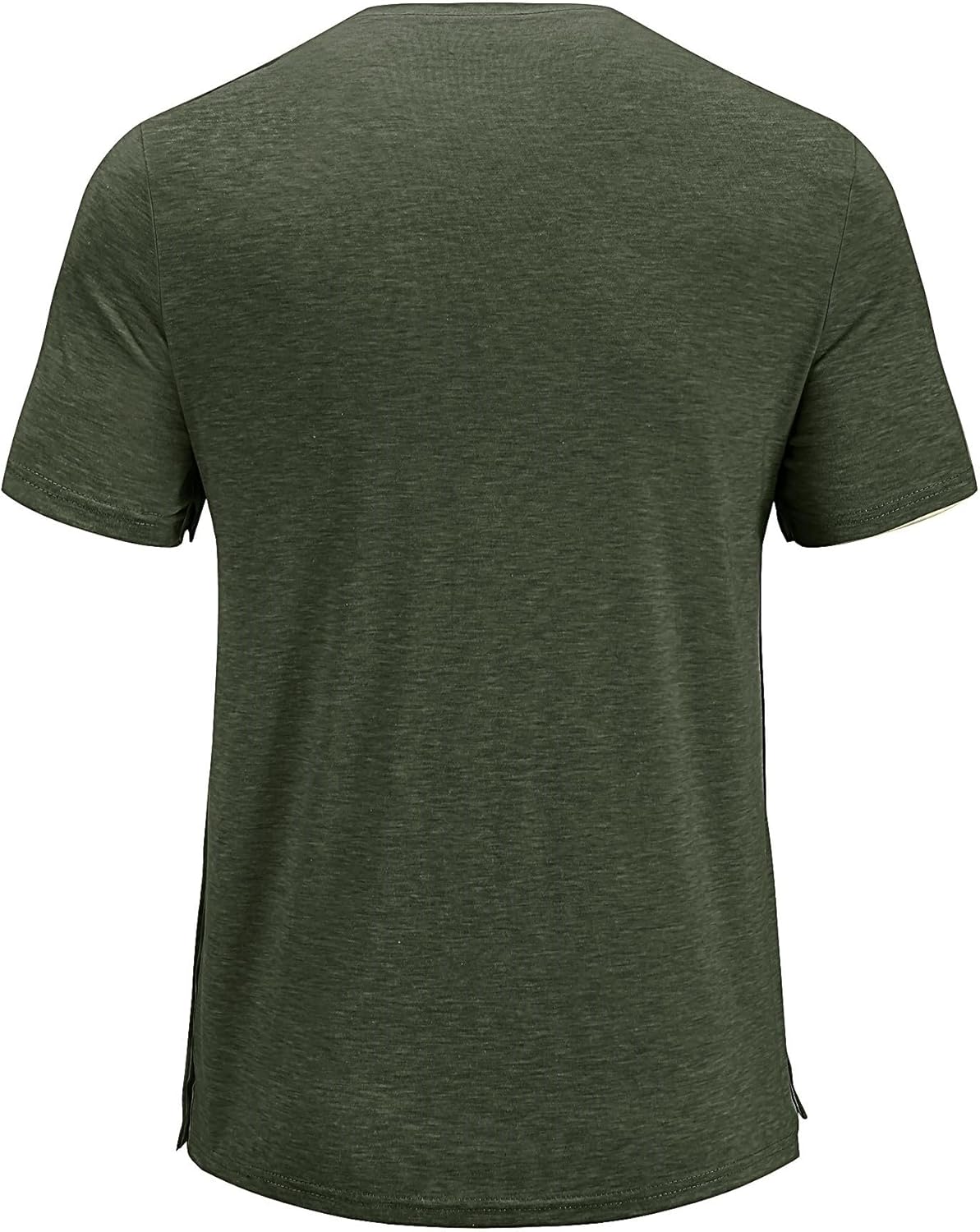 Poriff Men's Post Shoulder Surgery Recovery Shirts Full Tear Away Short Sleeve Snap Chemo Port Access Shirt - Image 3