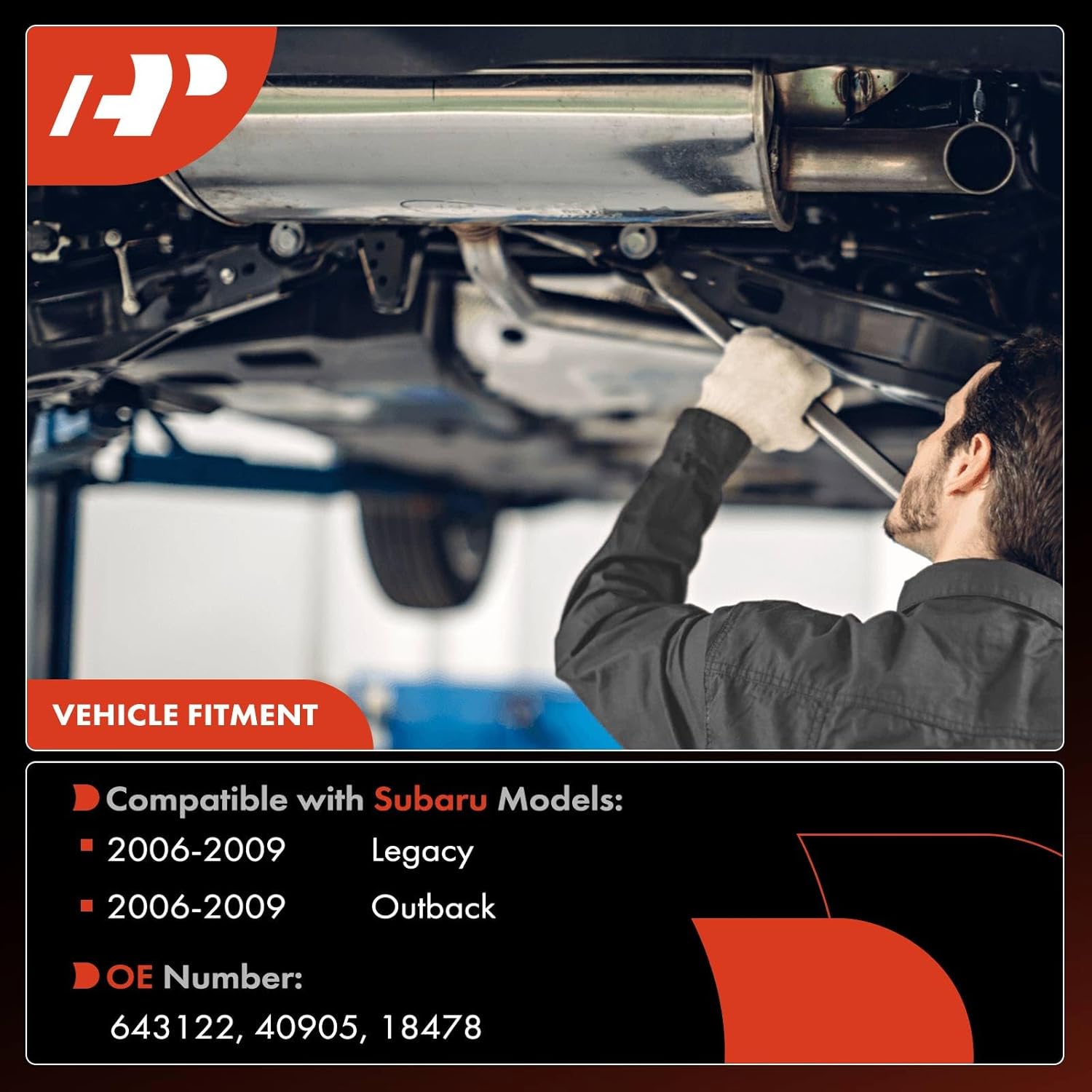 A-Premium Catalytic Converter Kit Direct-Fit Compatible with Subaru Outback/Legacy 2006 2007 2008 2009, 2.5L, E.P.A. Compliant