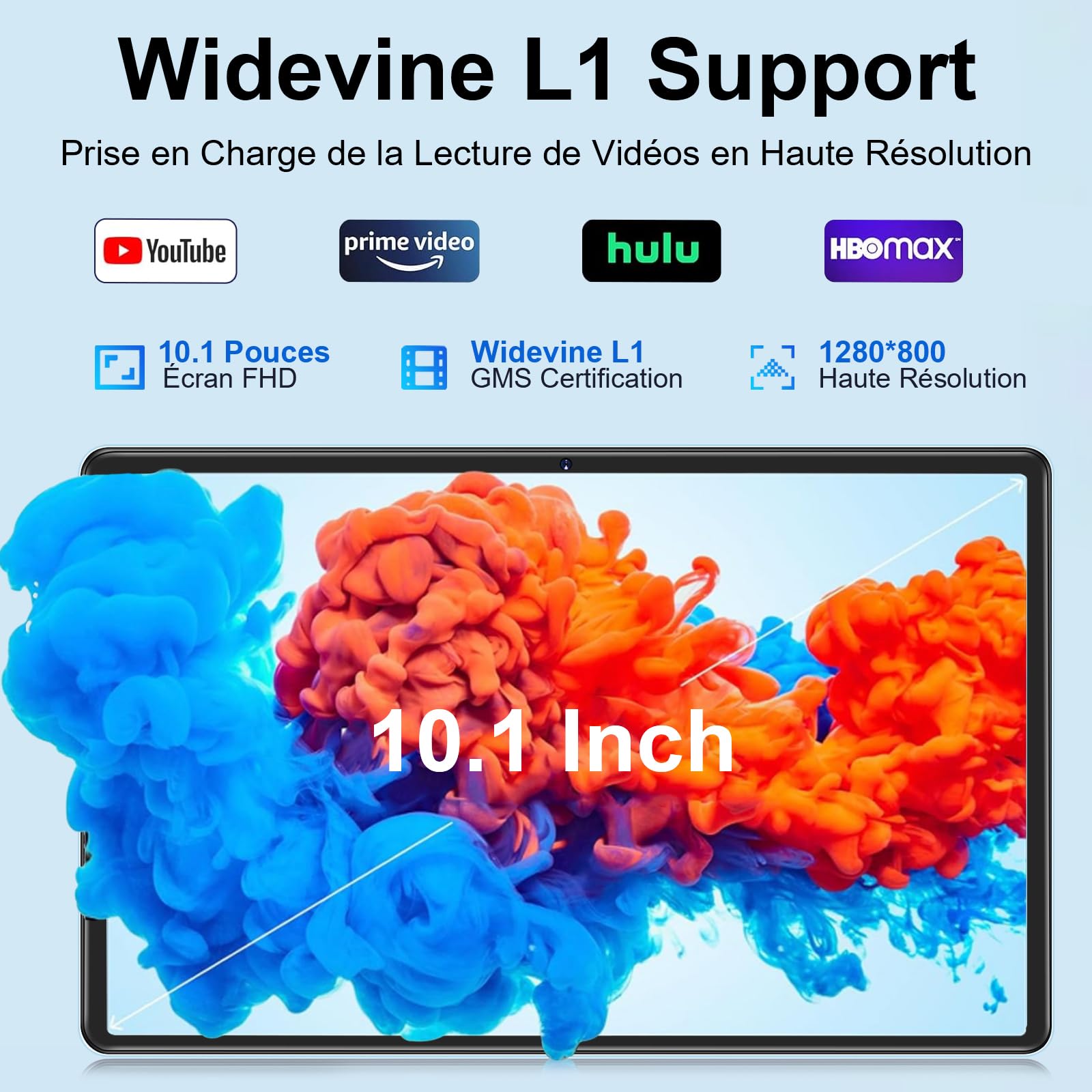 ZIOVO Tablet 10 Pollici Tablet Android 14, 22GB RAM+128GB ROM (TF 1TB), 5G WiFi/Supporto Widevine L1/Octa-Core/8000mAh/Corpo Metallico/8+5MP/BT 5.0, 2 in 1 Tablets con Tastiera e Mouse - Blu