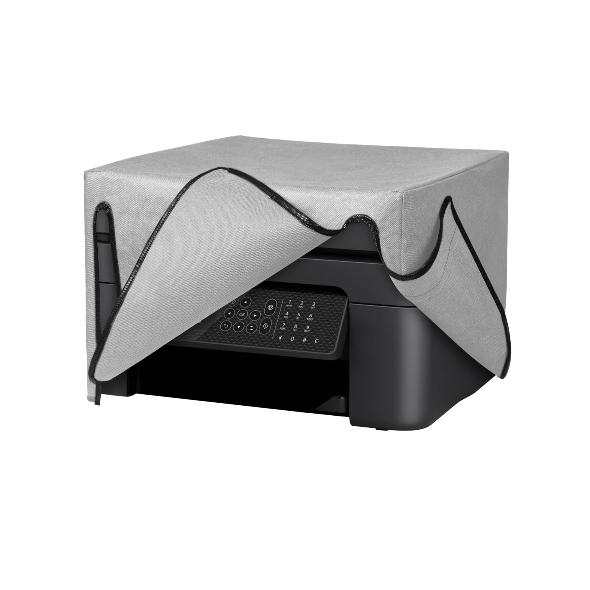kwmobile Dust Cover Compatible with Epson Workforce WF-2930 - Printer Case - Fabric Protector Cover - Light Grey