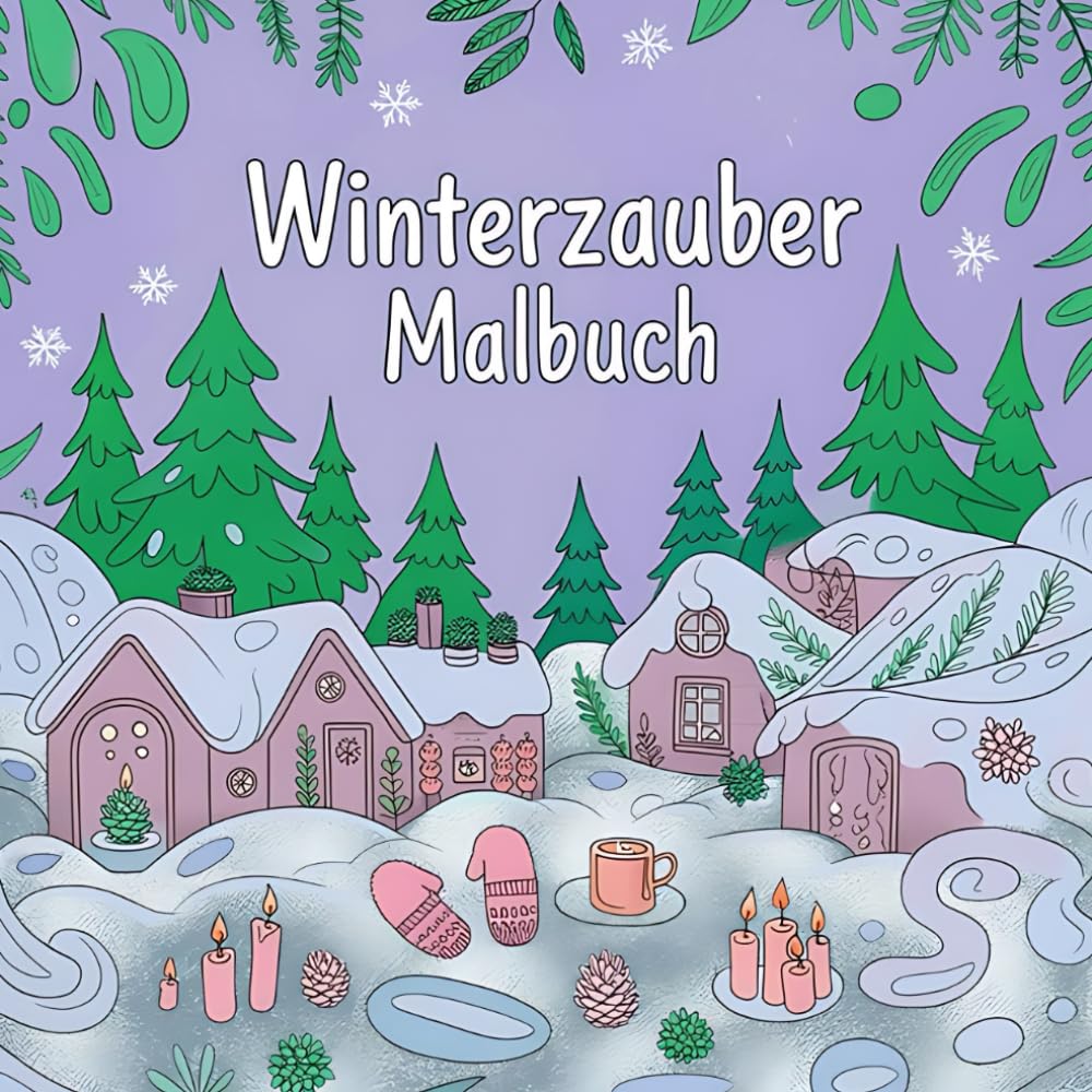 Winterzauber Malbuch: Entspannende Ausmalmotive für die kalte Jahreszeit – Für Erwachsene, Frauen, Männer und Mädchen