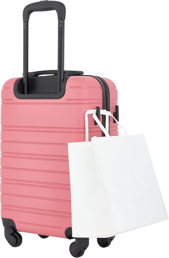 kensie 22 Peonies Hardside Carry-On Luggage with ID Tag, Flowering Ginger