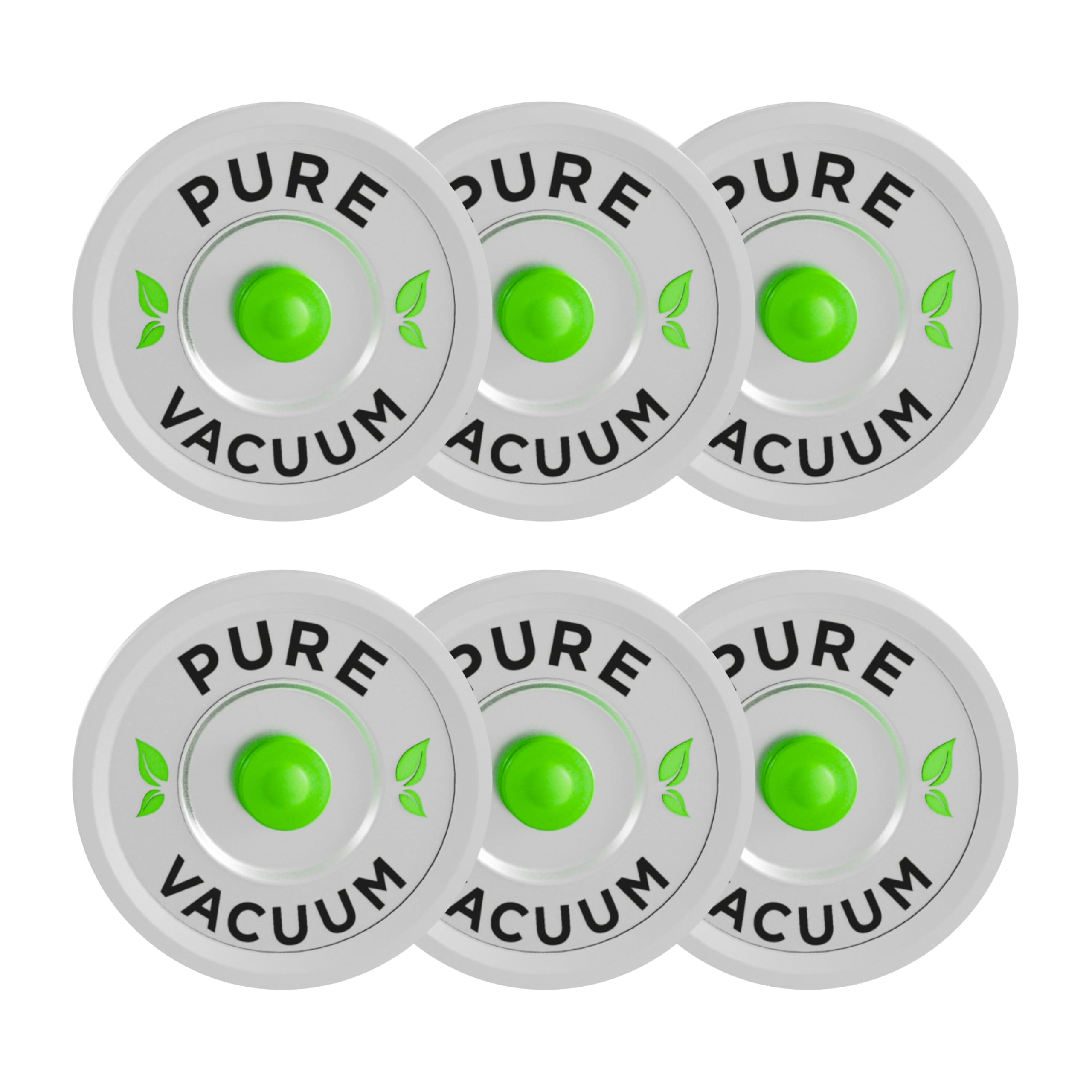PURE MVP Premium Wide Mouth Mason Jar Vacuum Lids | Triple Thick Stainless Steel | Perfect for Juice, Smoothies to Extend Freshness 8x | Easy-Release Valve w/Leak Detection for Fermentation