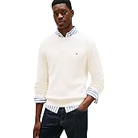 Tommy Hilfiger Uomo Pullover Rib Crew Neck Pullover in Maglia