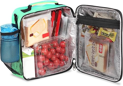 Miniatura 10 de Bolsa de almuerzo personalizada para niños, lonchera personalizada para niñas, regalo personalizado, bolsa de almuerzo con purpurina rosa intensa,