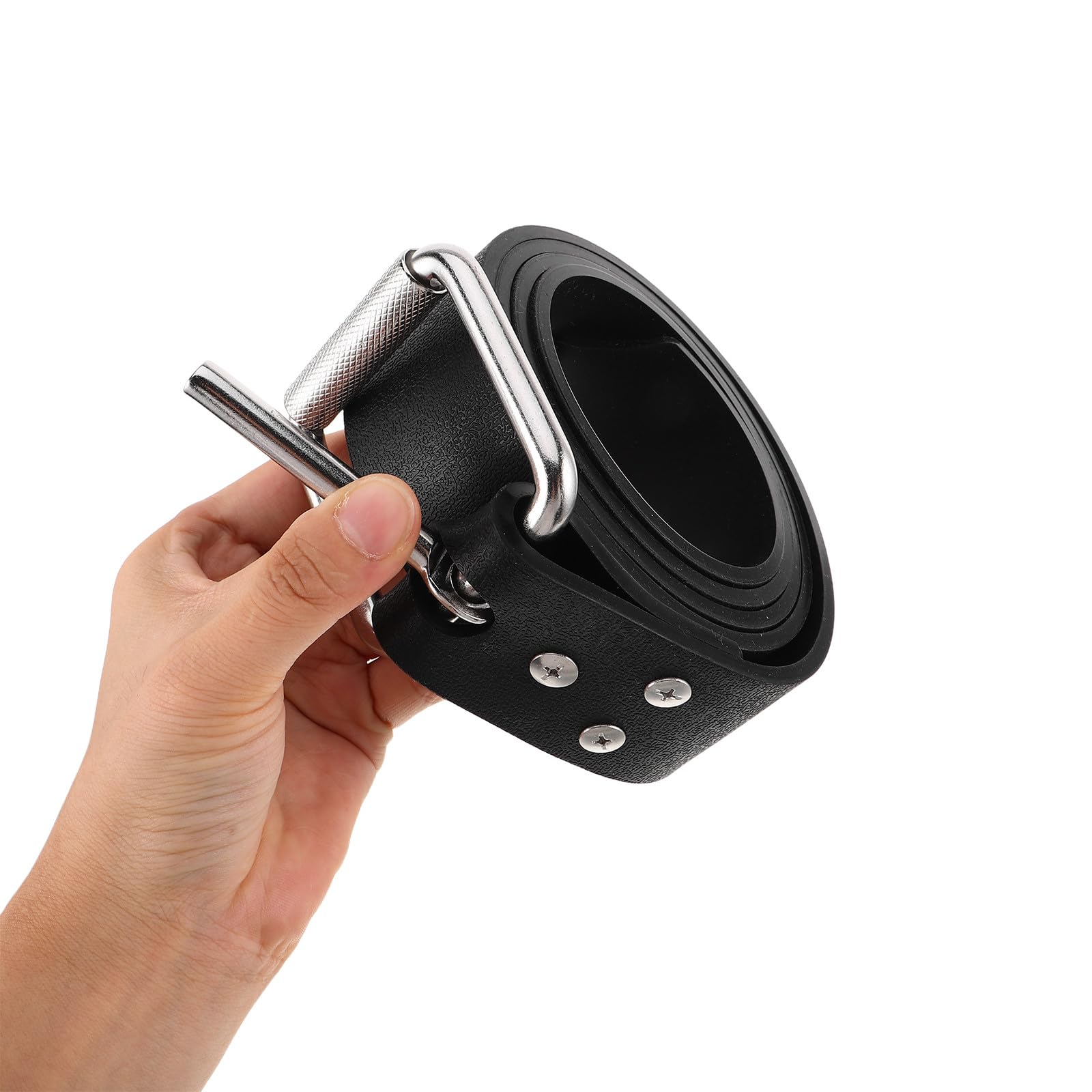 Toddmomy Ceinture de Lestage de Plongée en Silicone Noir avec Boucle Acier Inoxydable | Chasse Sous-marine et Plongée Générale, Réglage Facile, Maintien Antidérapant, Sangle de Contrepoids
