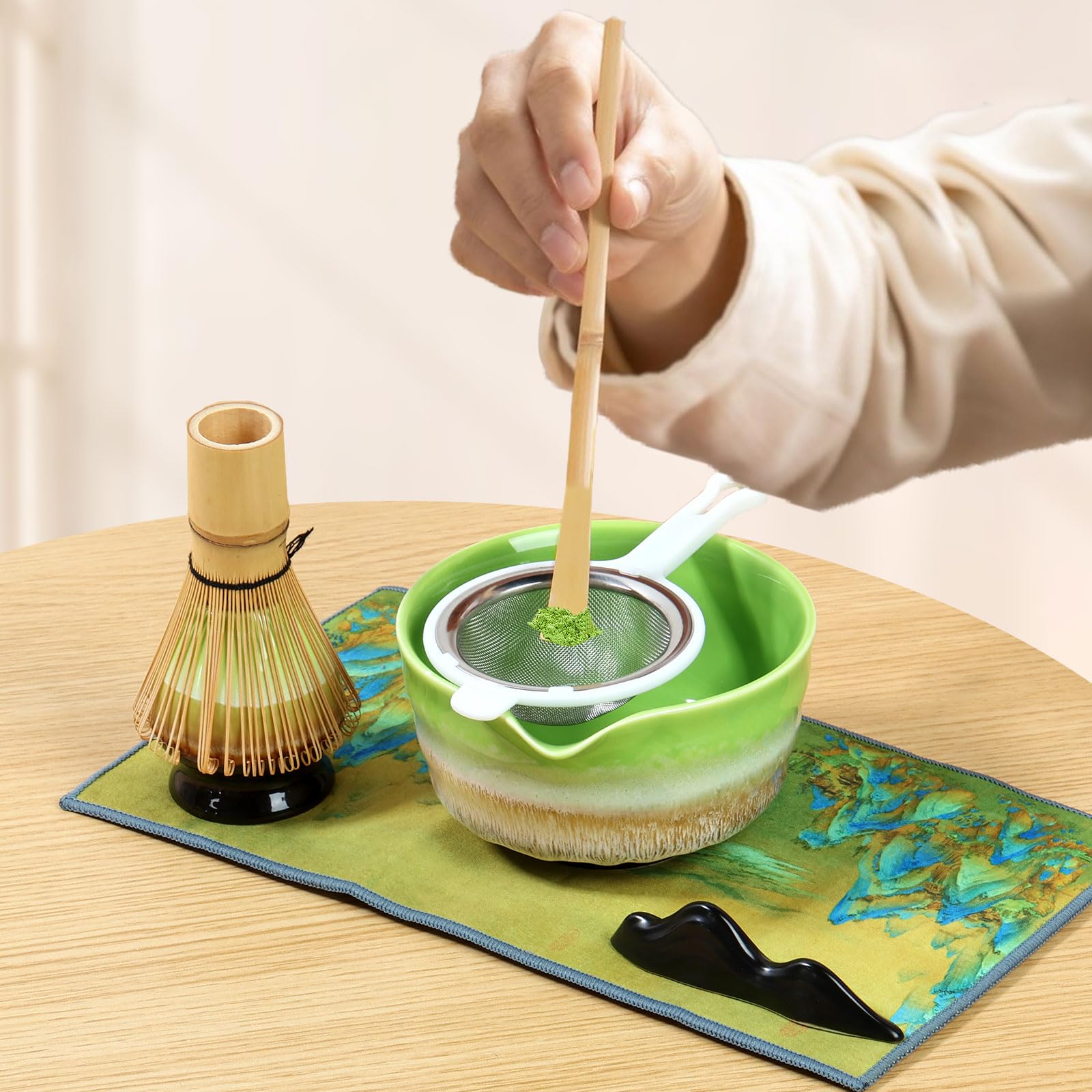 Amazon｜Powanfity 茶道具 7点セット お抹茶セット 茶道セット お点前 