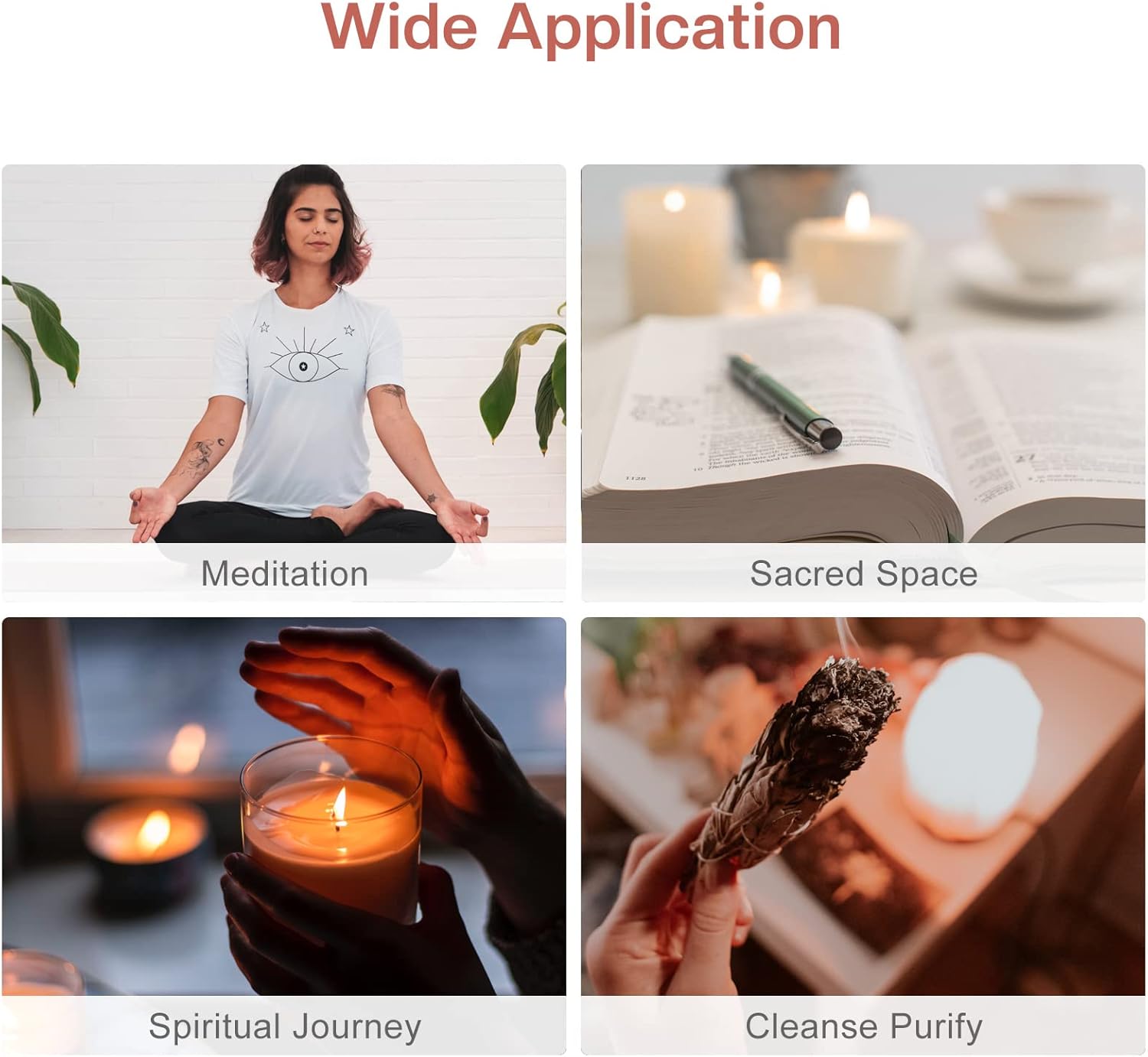 6.5 Inch Incense Holder, Incense Burner, Palo Santo Holder, Incense Sticks Holder, Smudge Bowl for White Sage, Palo Santo Sticks.