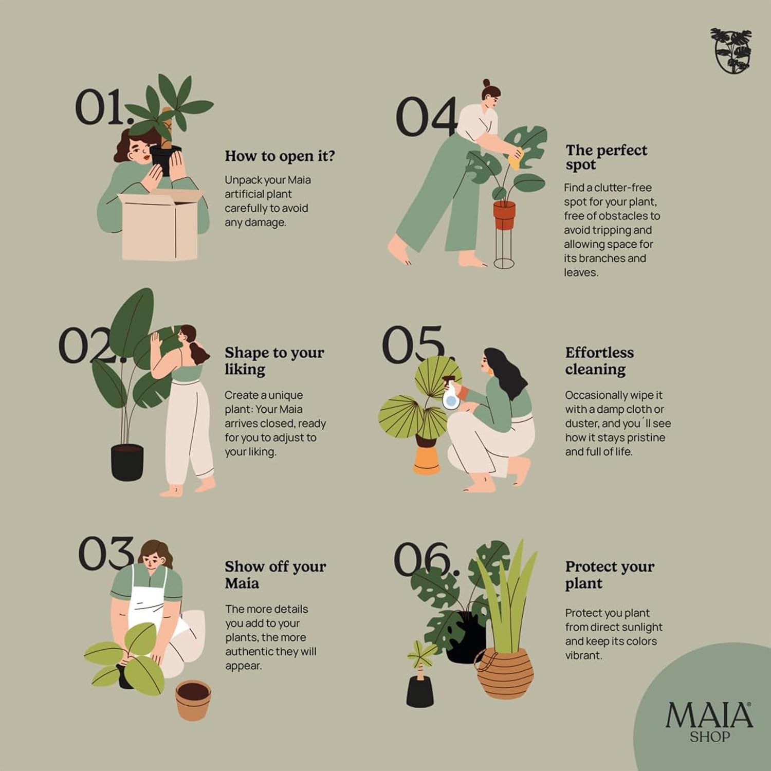 Maia Shop 3ft 11in Artificial Monstera Plant for House, Apartment or Office – Realistic Fake Indoor Plants for Living Room, Bedroom, Entryway or Bathroom – Faux Greenery for Home Décor - Image 6