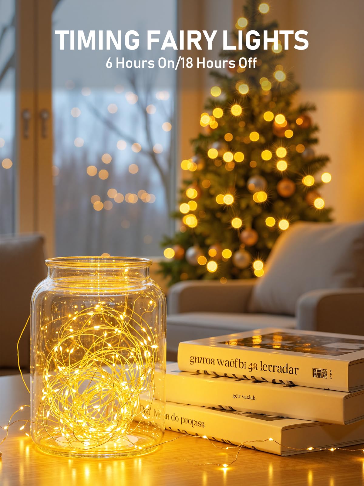 Paquete de 5 luces de hadas de 7 pies, 20 luces LED que funcionan con pilas con temporizador, 8 modos de ciclo, luces de luciérnaga impermeables en alambre plateado para decoración del hogar, fiesta,