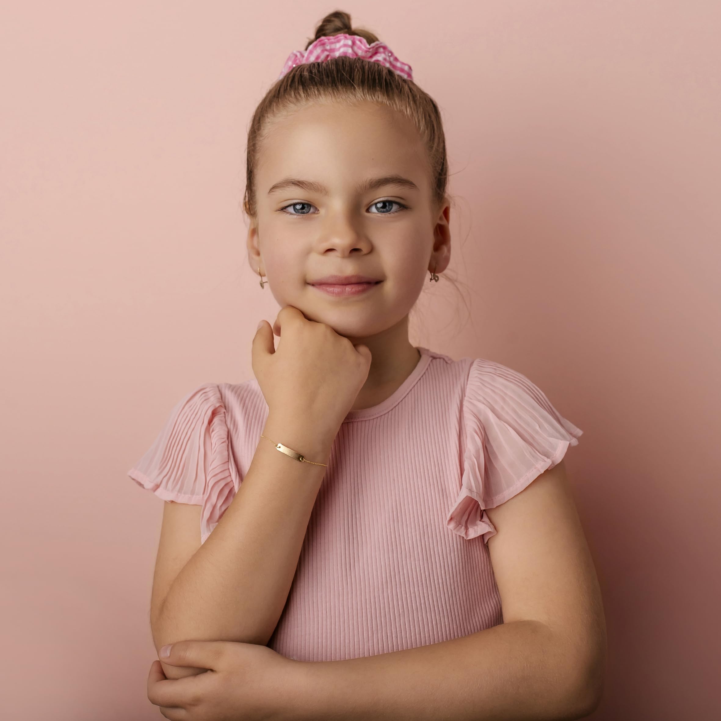 Sakrami Bracciale in Oro Bambino o Bambina Kids Collection + Gioiello con scatola Personalizzata + Idea Regalo per Bambina e Ragazzina per Nascita, Battesimo e Comunione Occasioni Speciali