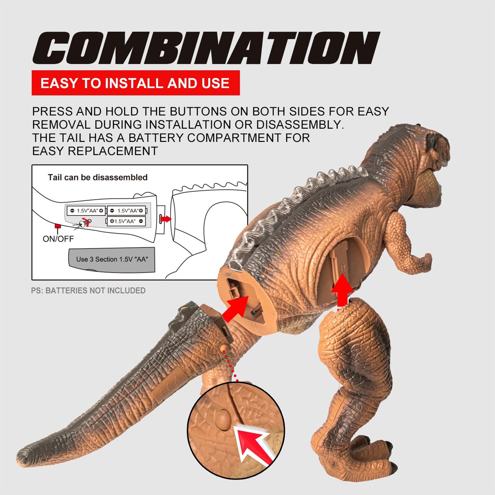 Giocattoli Dinosauri Telecomandati Realistico RC Educativo Elettronico