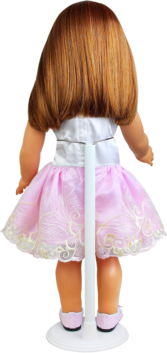 ZITA ELEMENT 2 Pcs Adjustable Doll Stand Support Base for 14-18 Inch Doll - White Doll Holde