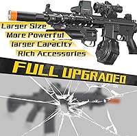 Vista 5 de Gel Splat Blaster - Tamaño grande de 32 pulgadas - Luz LED - Accesorios ricos - Modo automático y manual - Batería recargable modular de 7.4 V